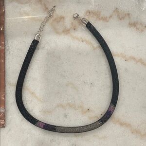 Elegant Black and Purple Necklace